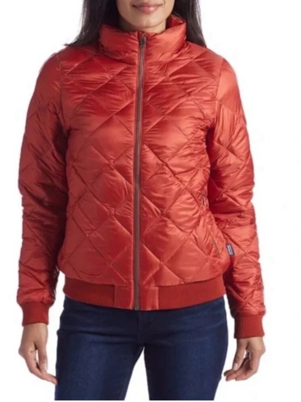 Patagonia Quilted Bomber Jacket - Rust